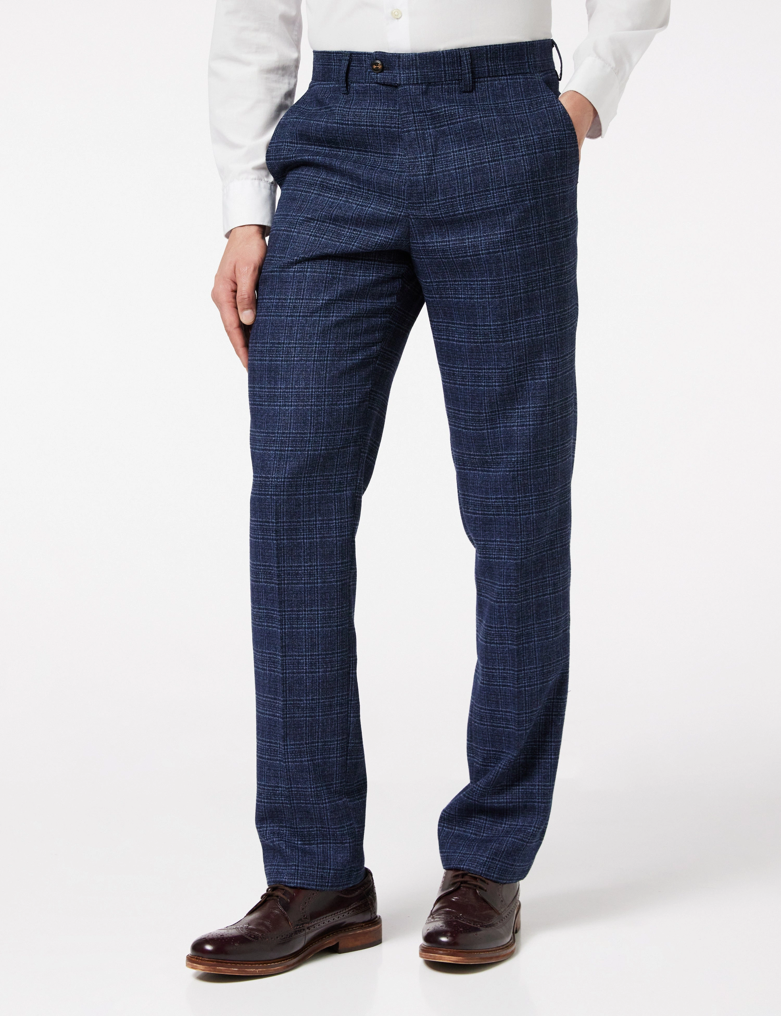 Abel - Marineblauer Tweed: Elegante Anzughose für den Mann, Stil pur.