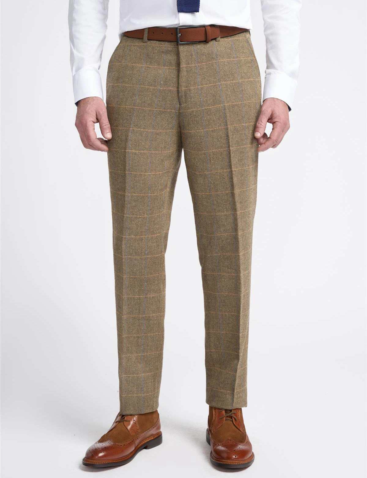 ALBERT - TWEED CHECK BRAUN HOSE: Zeitloser Charme, stilvoller Auftritt. Perfekt für Herbst und Winter!